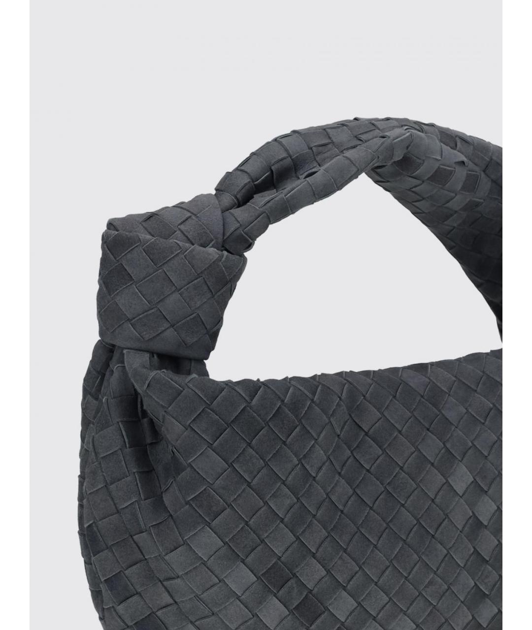 BOTTEGA VENETA Голубая замшевая сумка через плечо, фото 3