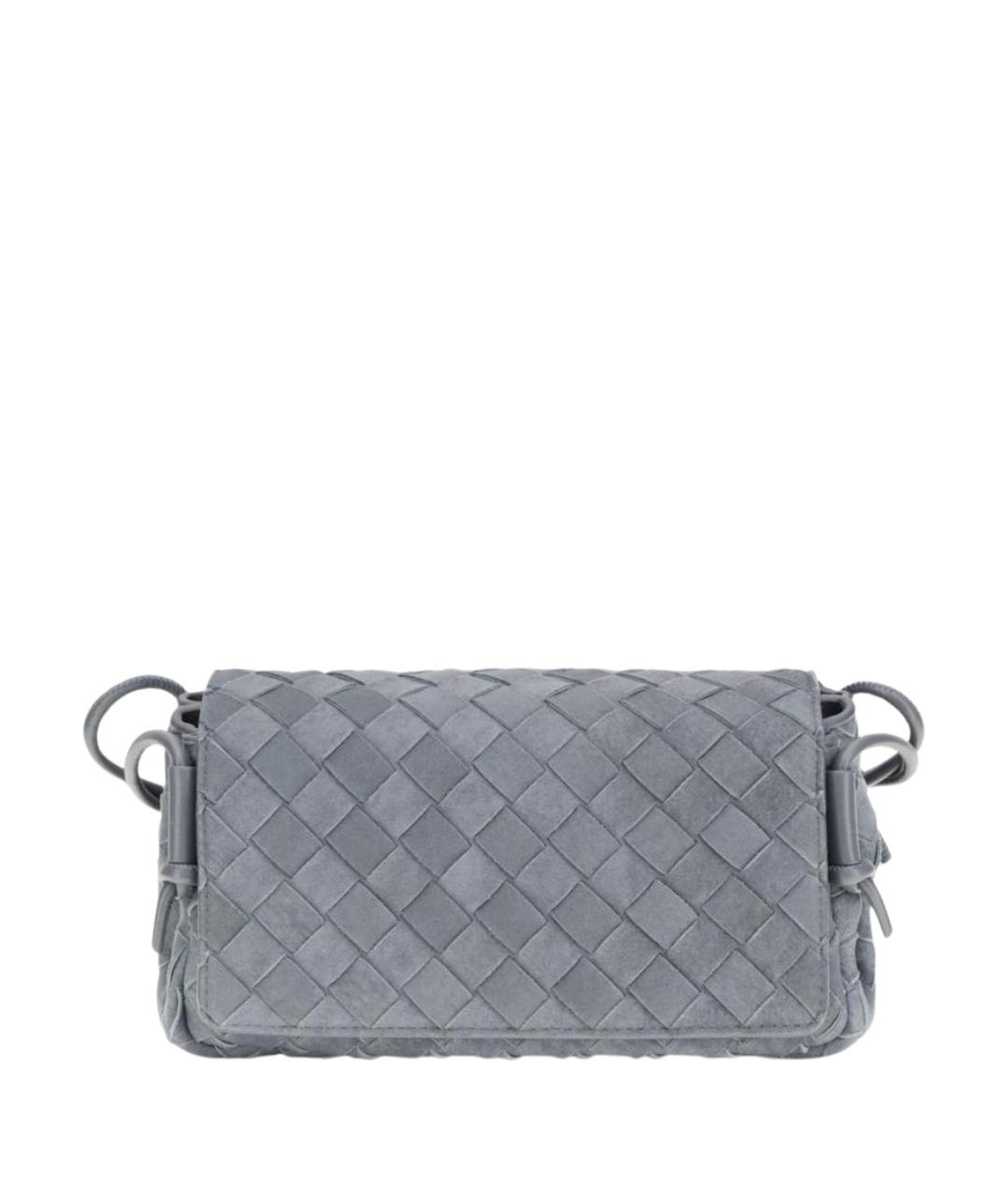 BOTTEGA VENETA Голубая замшевая сумка через плечо, фото 1