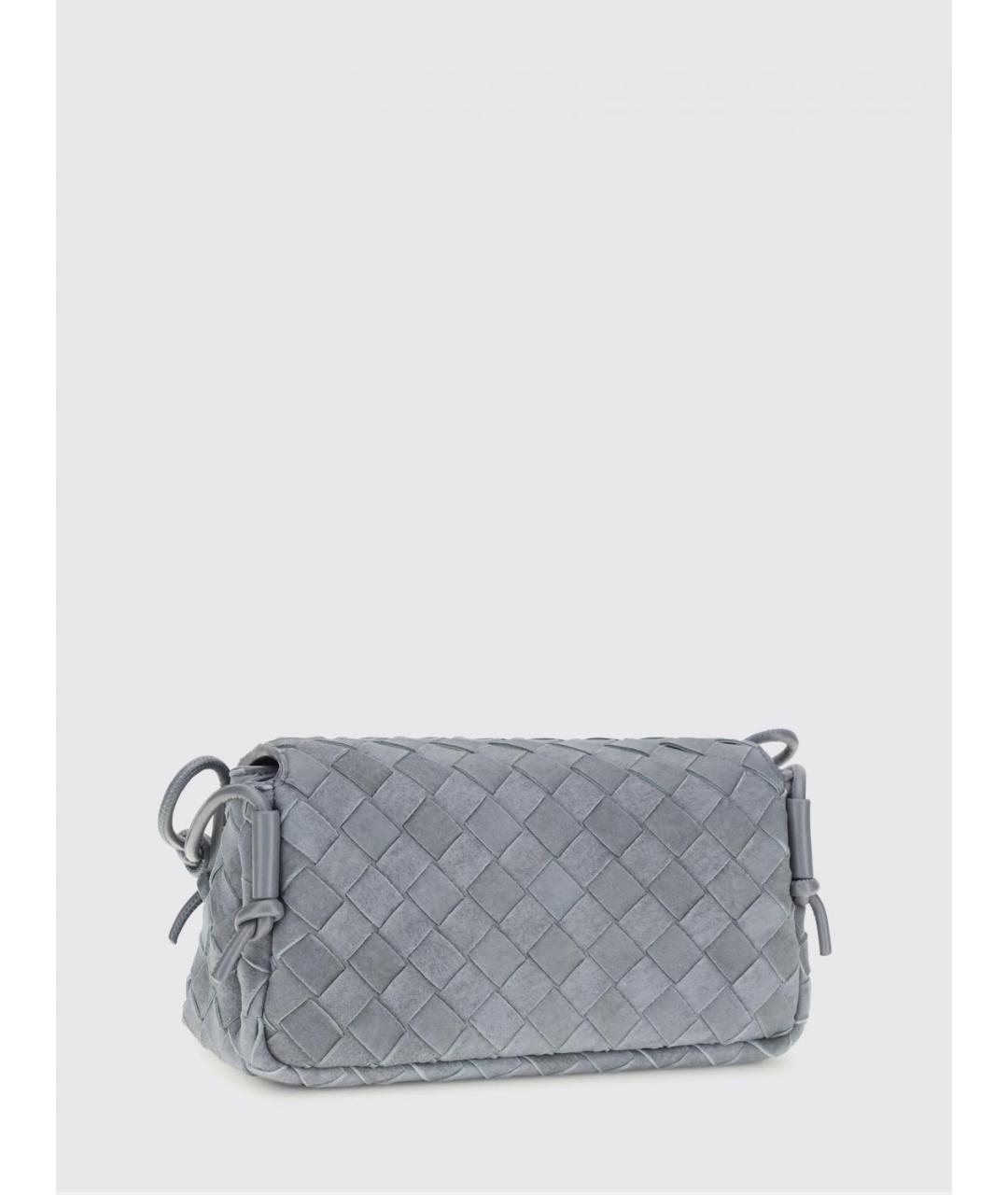 BOTTEGA VENETA Голубая замшевая сумка через плечо, фото 2