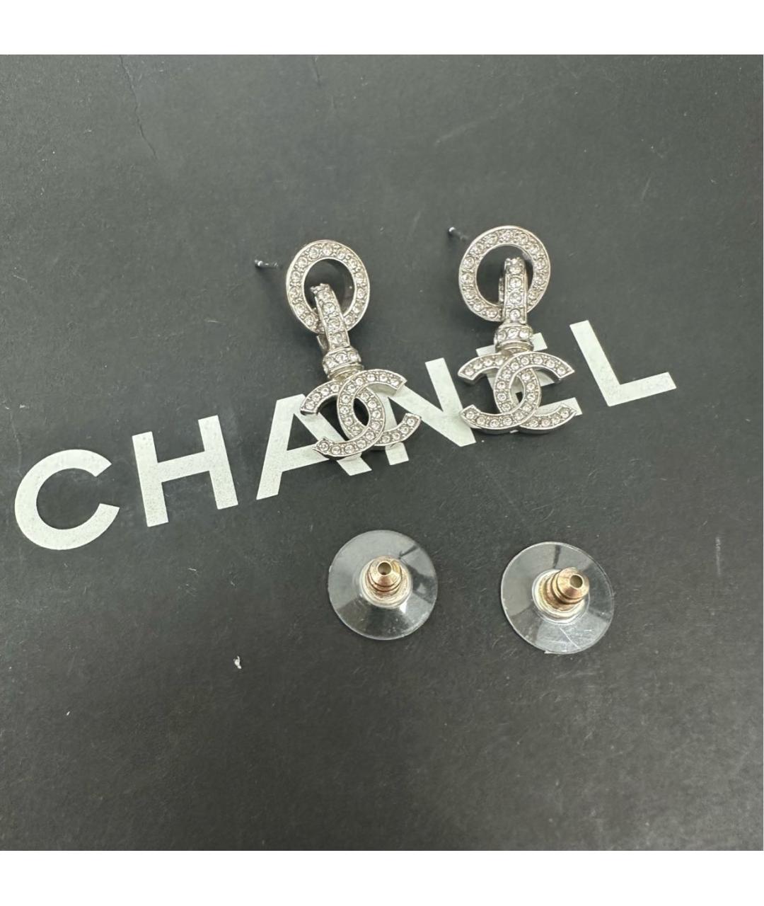 CHANEL Серебряные серьги, фото 2