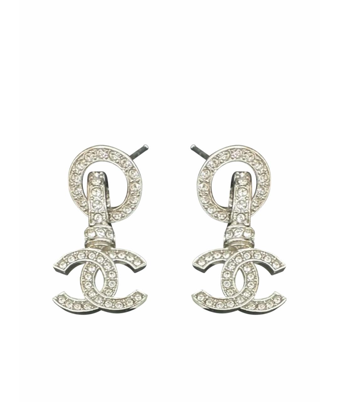 CHANEL Серебряные серьги, фото 1