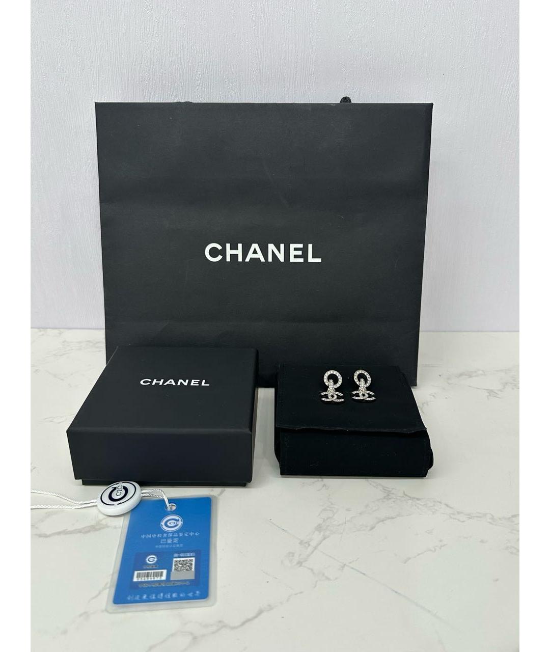 CHANEL Серебряные серьги, фото 4