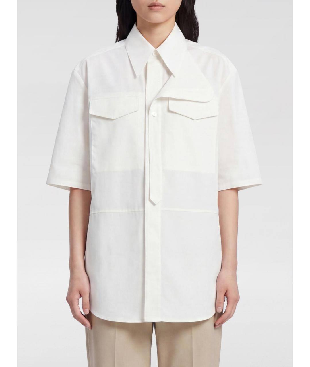 BOTTEGA VENETA Белая хлопковая рубашка, фото 2
