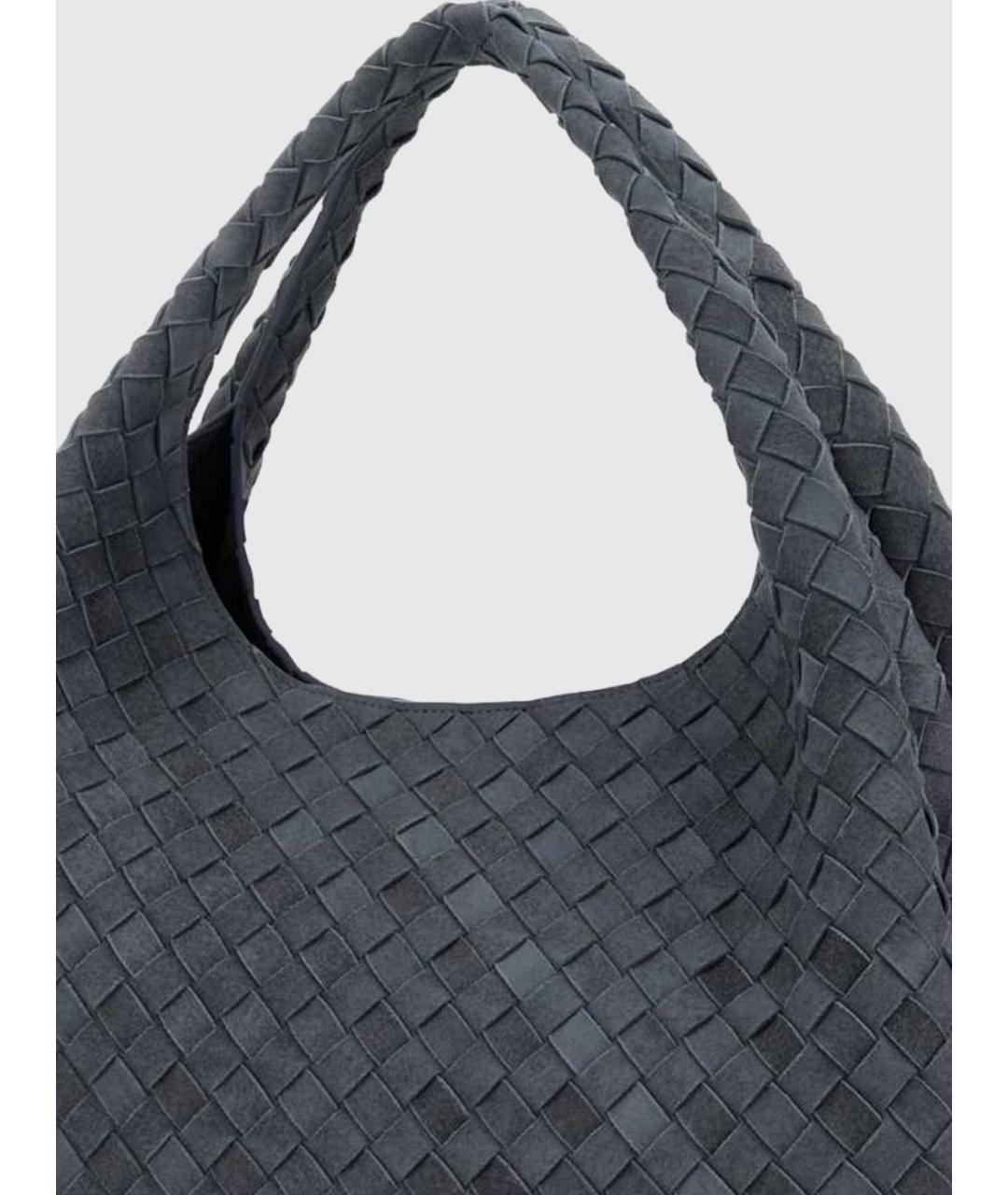 BOTTEGA VENETA Голубая замшевая сумка через плечо, фото 3
