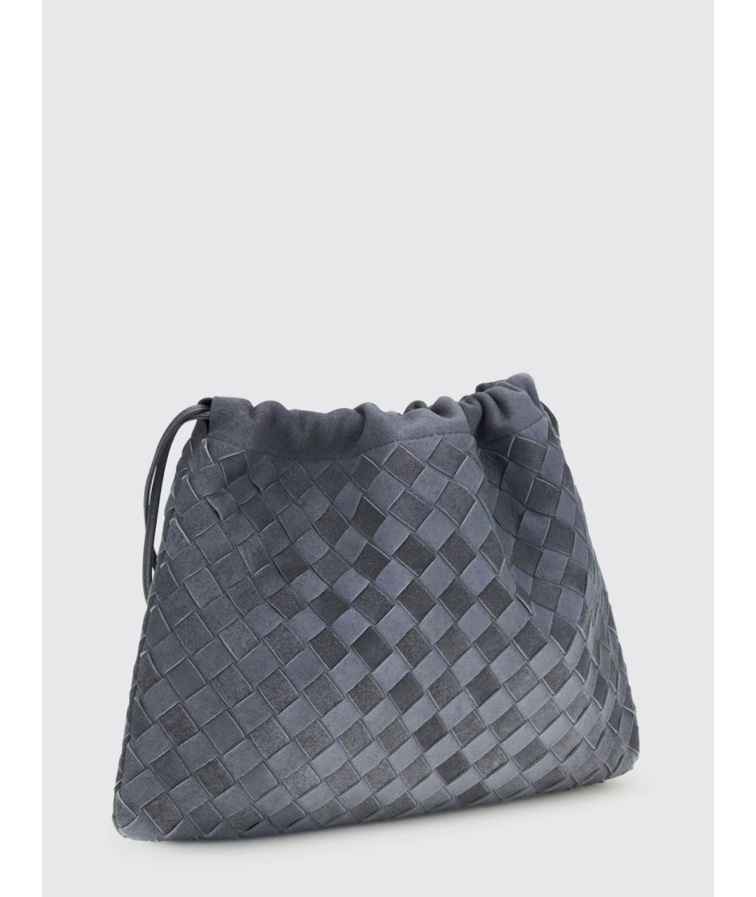 BOTTEGA VENETA Голубая замшевая сумка через плечо, фото 2