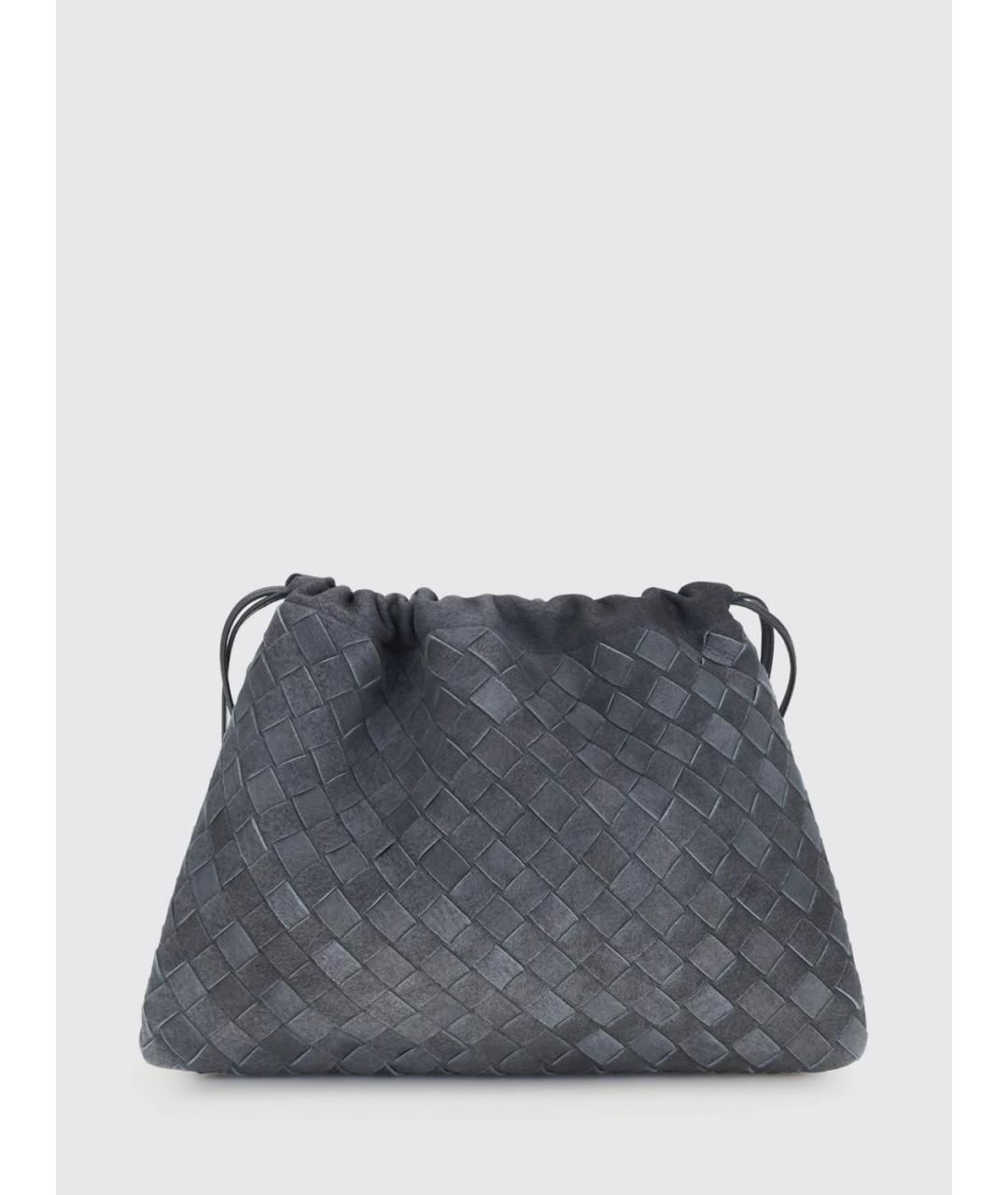 BOTTEGA VENETA Голубая замшевая сумка через плечо, фото 4