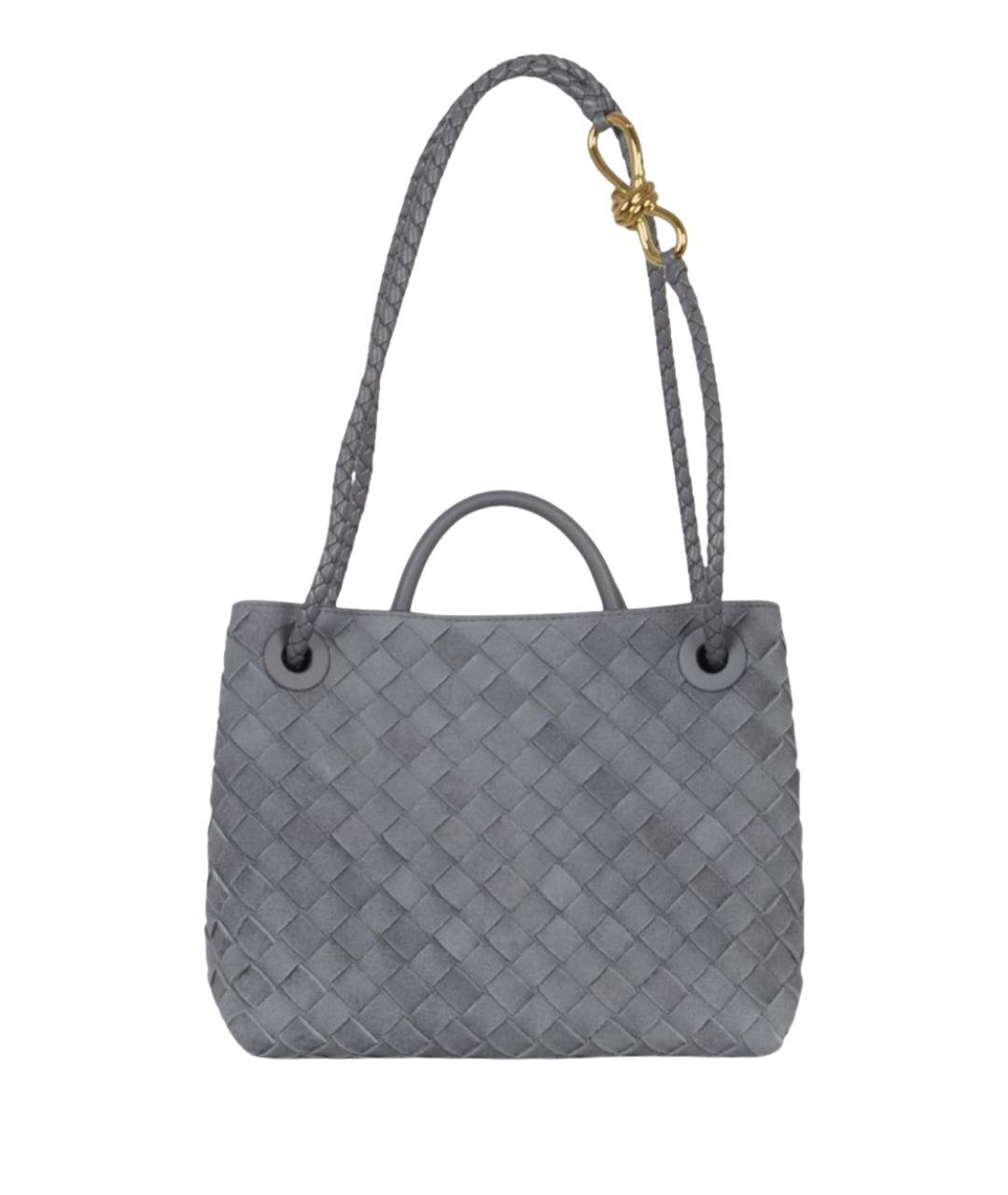 BOTTEGA VENETA Голубая замшевая сумка тоут, фото 1