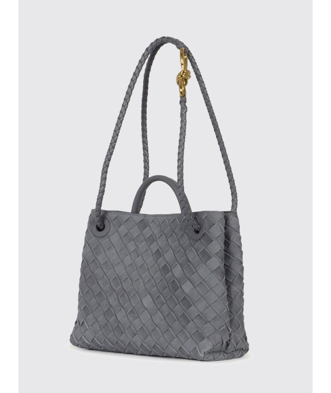 BOTTEGA VENETA Голубая замшевая сумка тоут, фото 3