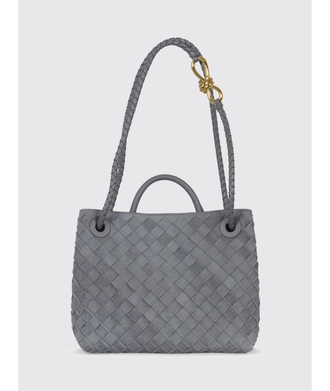 BOTTEGA VENETA Голубая замшевая сумка тоут, фото 5