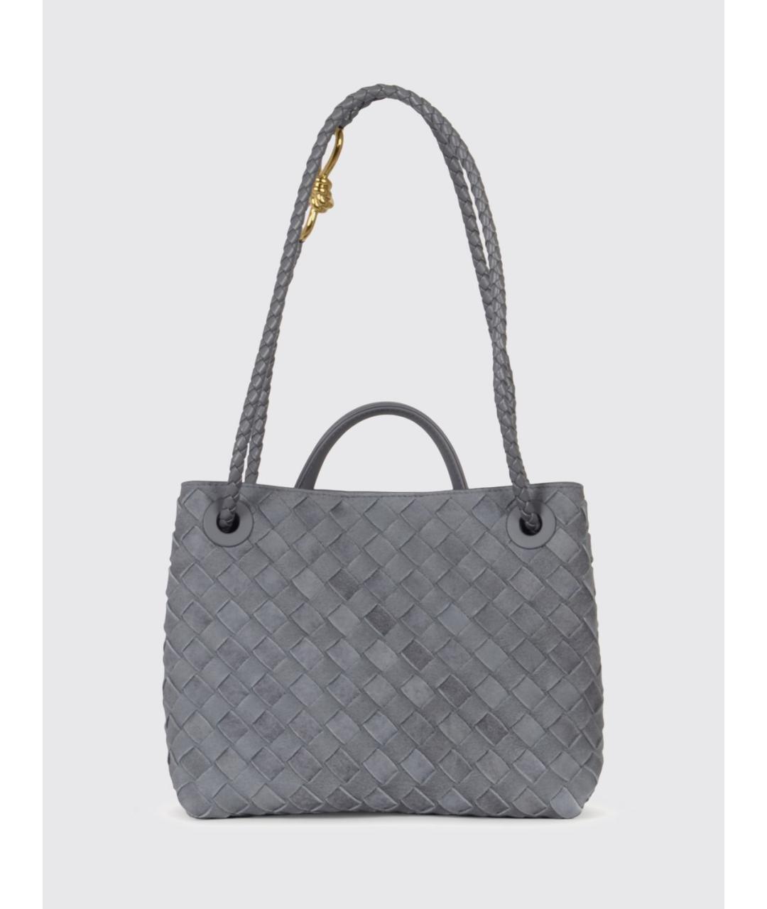 BOTTEGA VENETA Голубая замшевая сумка тоут, фото 2