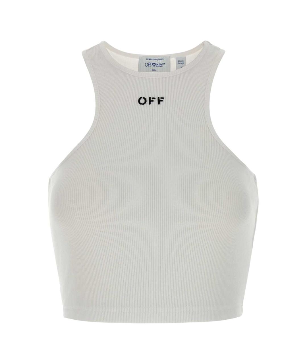 OFF-WHITE Белая хлопковая майка, фото 1