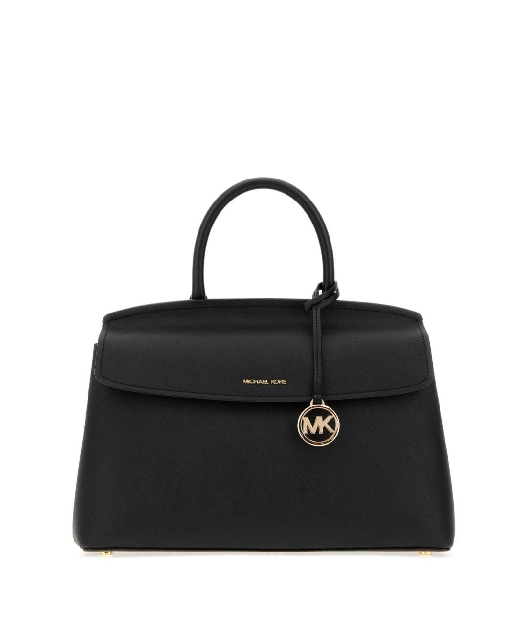 MICHAEL KORS Черная кожаная сумка с короткими ручками, фото 3