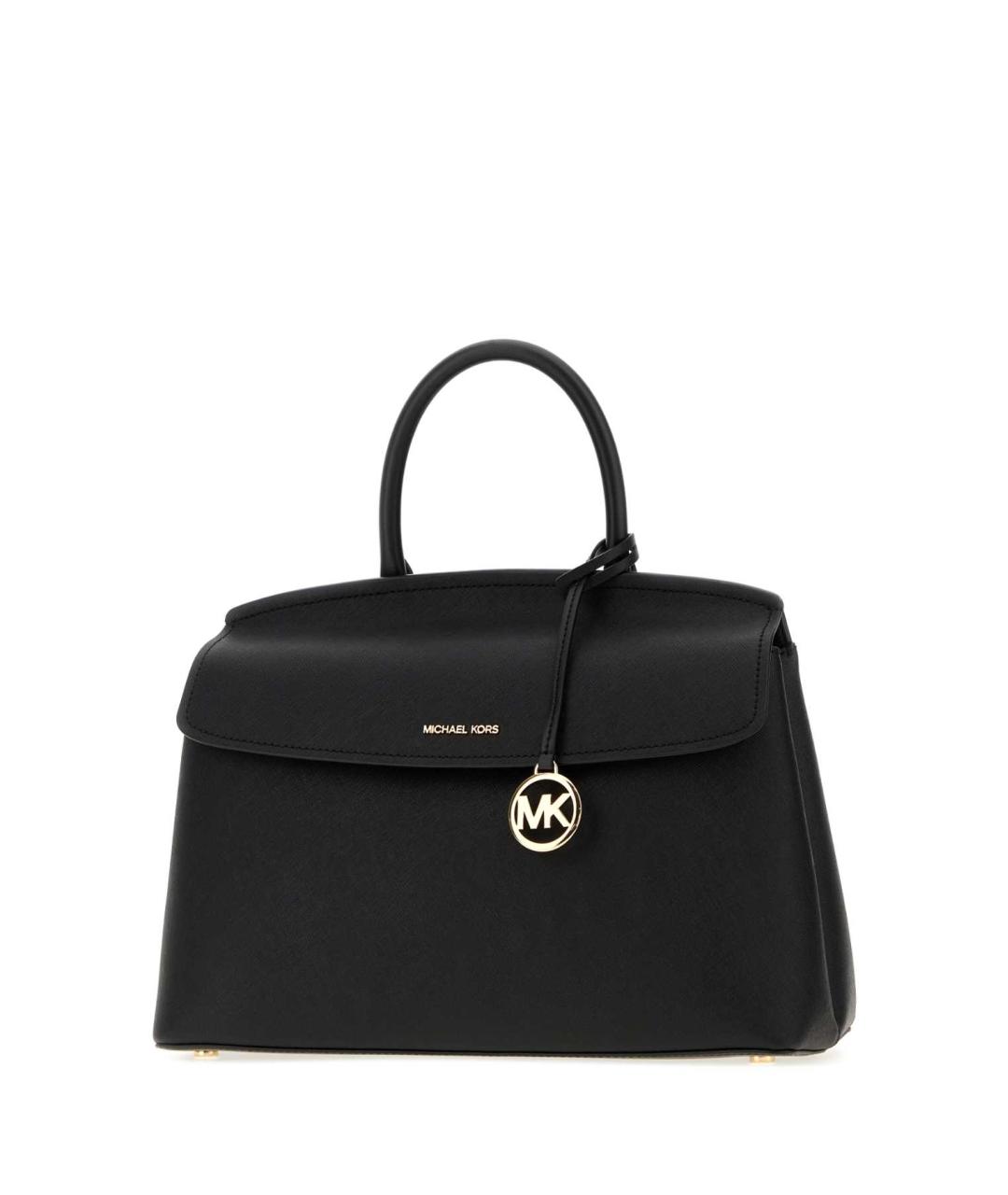 MICHAEL KORS Черная кожаная сумка с короткими ручками, фото 2