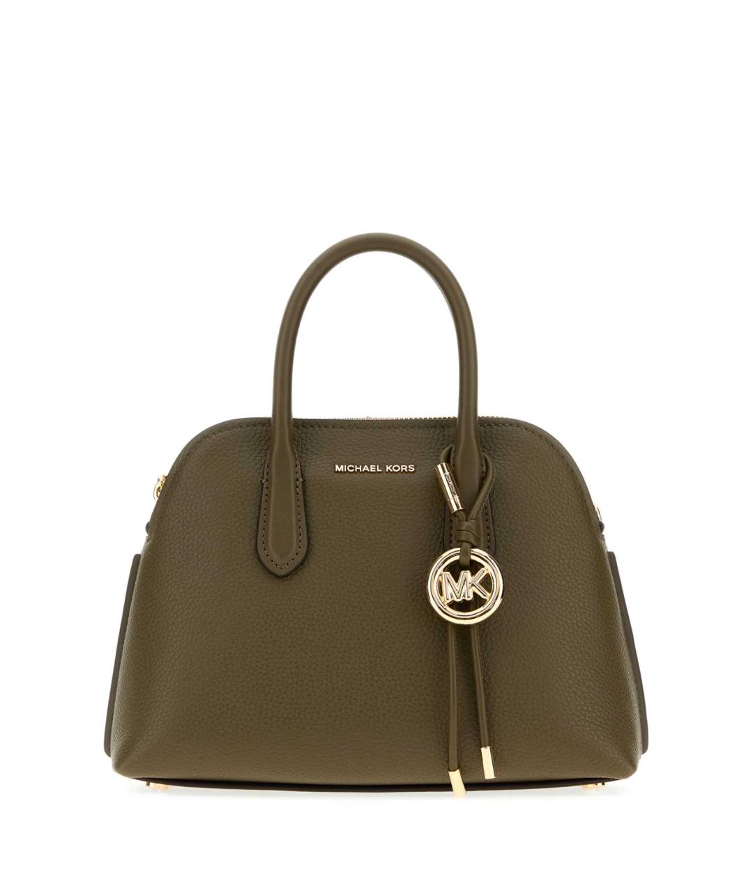 MICHAEL KORS Зеленая кожаная сумка с короткими ручками, фото 3