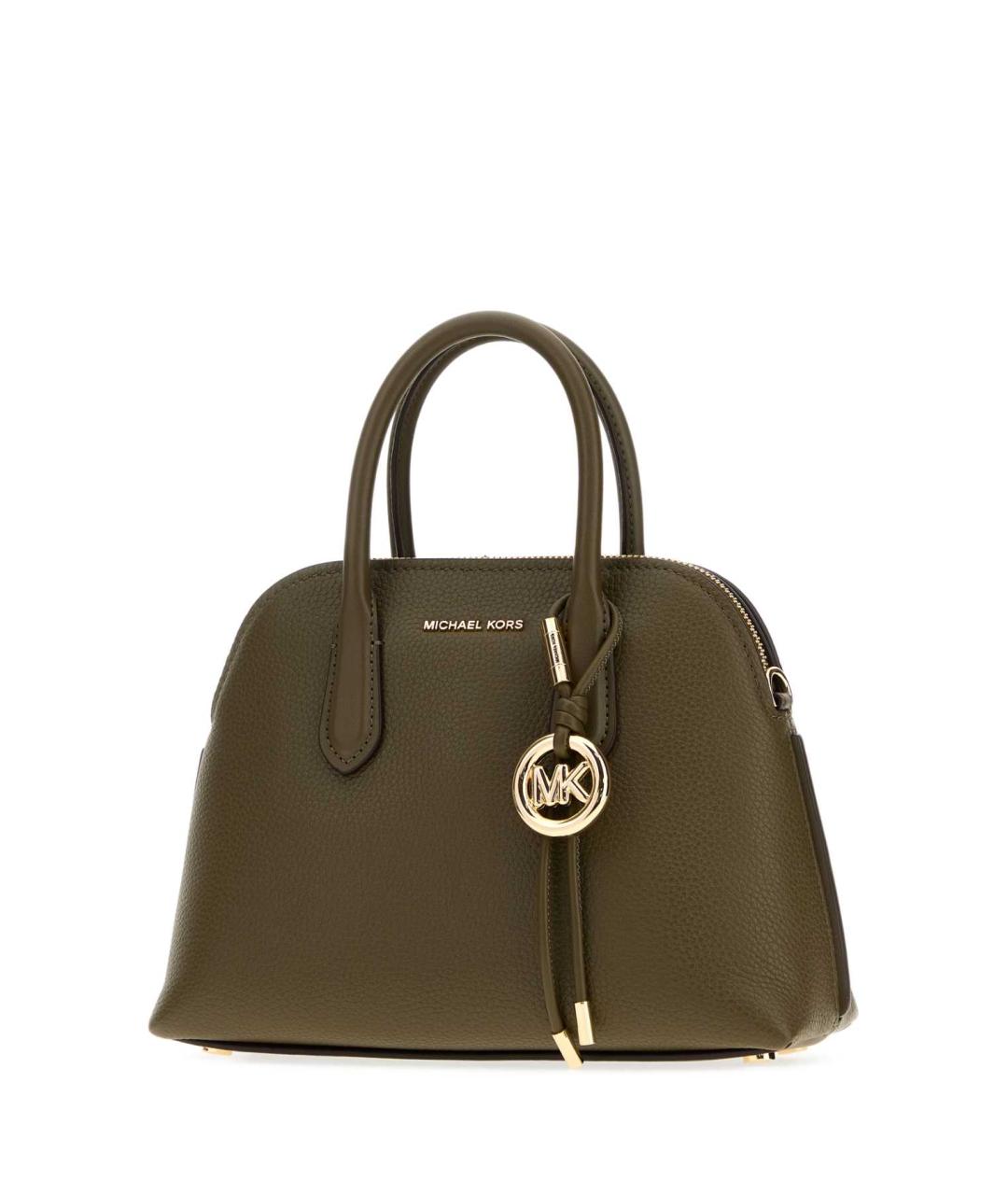 MICHAEL KORS Зеленая кожаная сумка с короткими ручками, фото 2