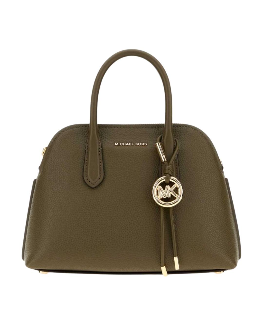 MICHAEL KORS Зеленая кожаная сумка с короткими ручками, фото 1