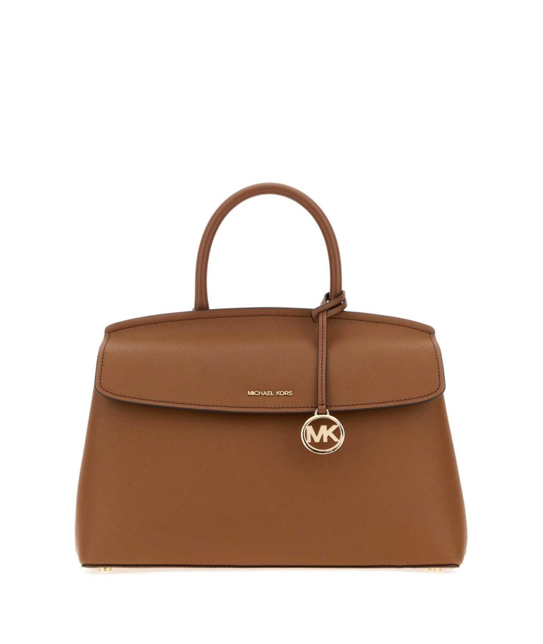 MICHAEL KORS Коричневая кожаная сумка с короткими ручками, фото 3
