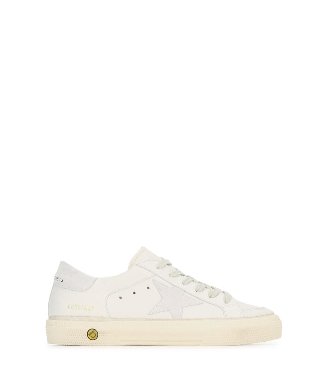 GOLDEN GOOSE Белые кожаные кеды, фото 1