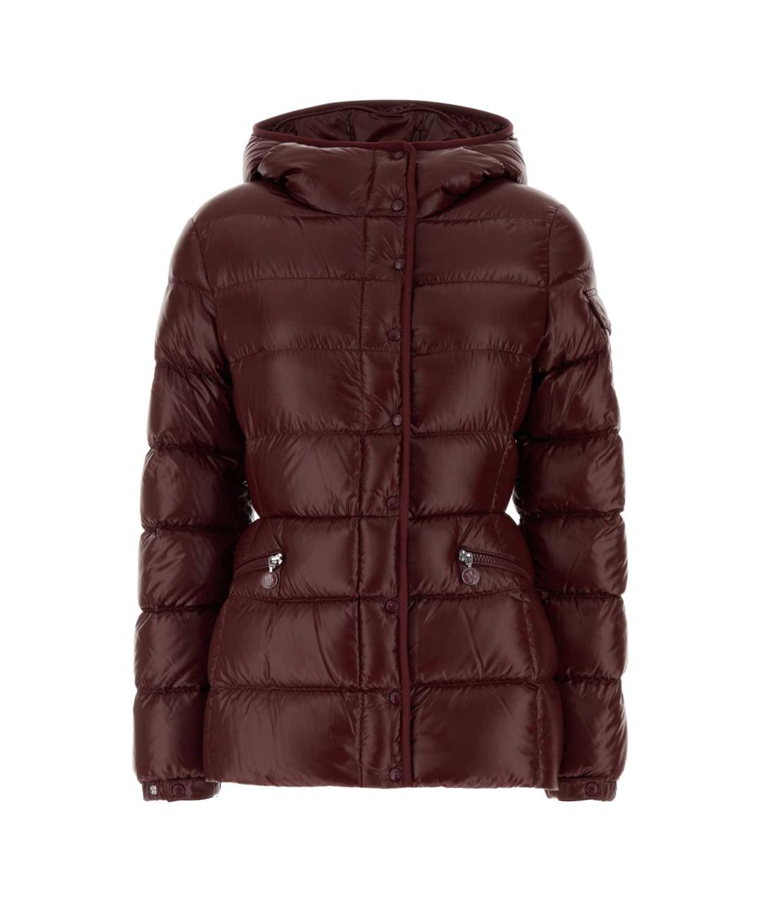 MONCLER Бордовая нейлоновая куртка, фото 1