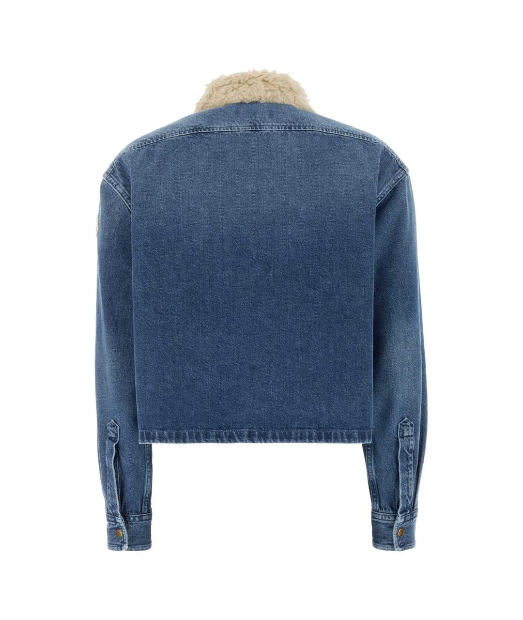 MONCLER Синяя хлопковая куртка, фото 2