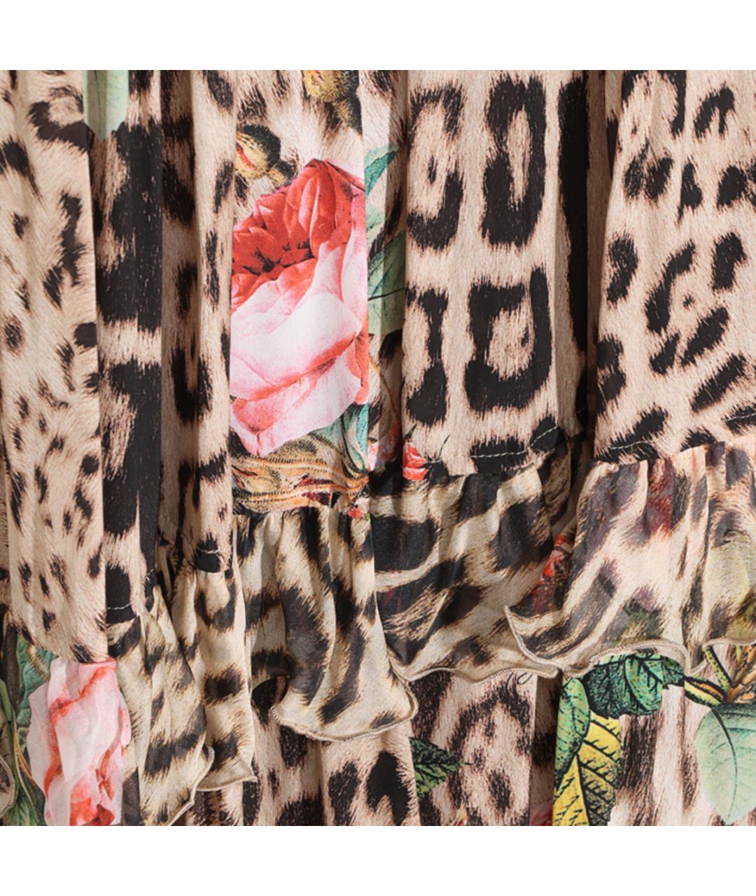 ROBERTO CAVALLI Бежевая вискозная юбка макси, фото 4