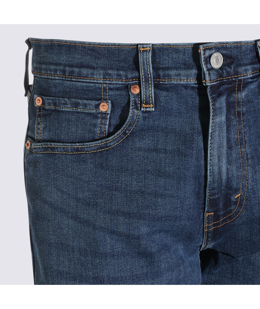 LEVI'S Синие хлопковые прямые джинсы, фото 3