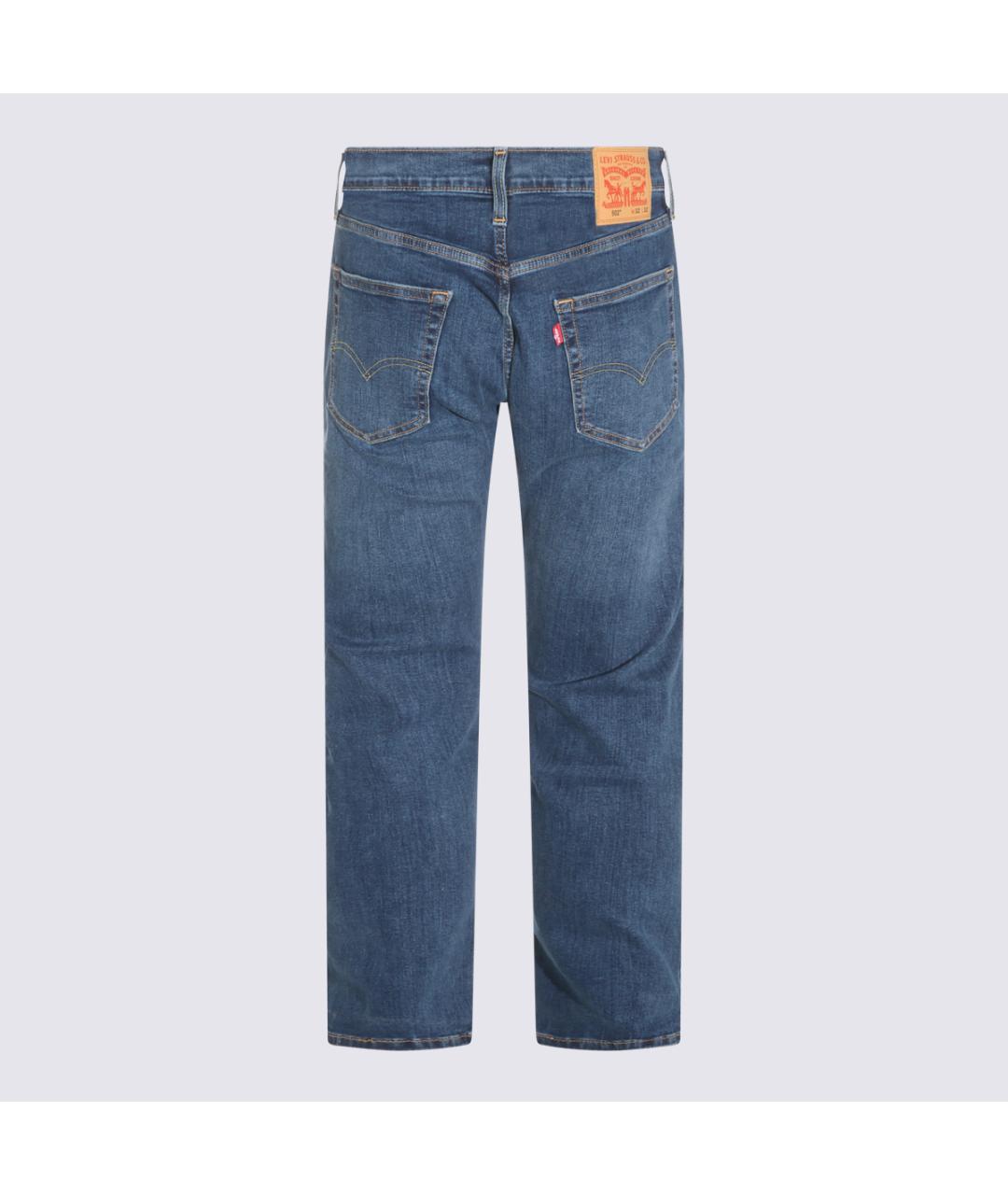 LEVI'S Синие хлопковые прямые джинсы, фото 2