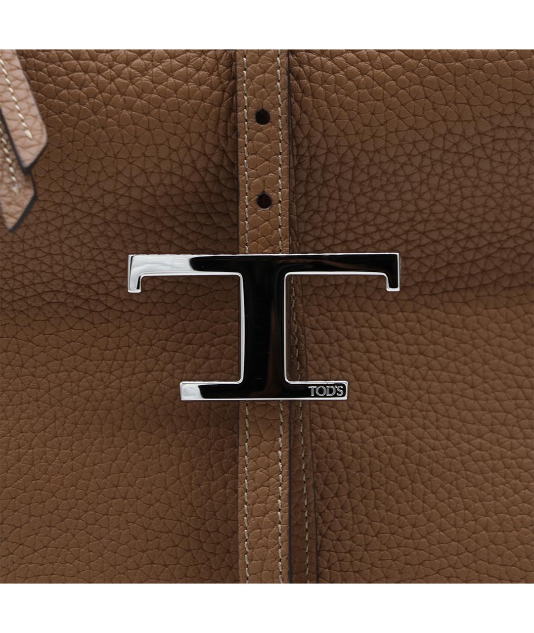 TOD'S Коричневая кожаная сумка через плечо, фото 4