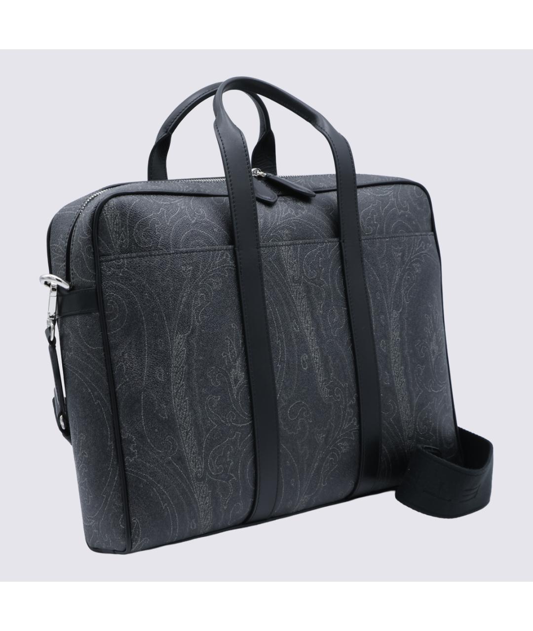 ETRO Черный жаккардовый портфель, фото 2