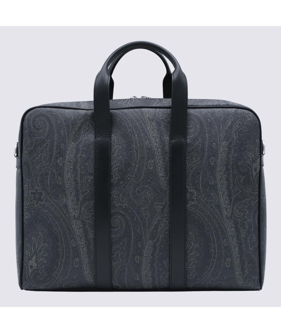 ETRO Черный жаккардовый портфель, фото 3