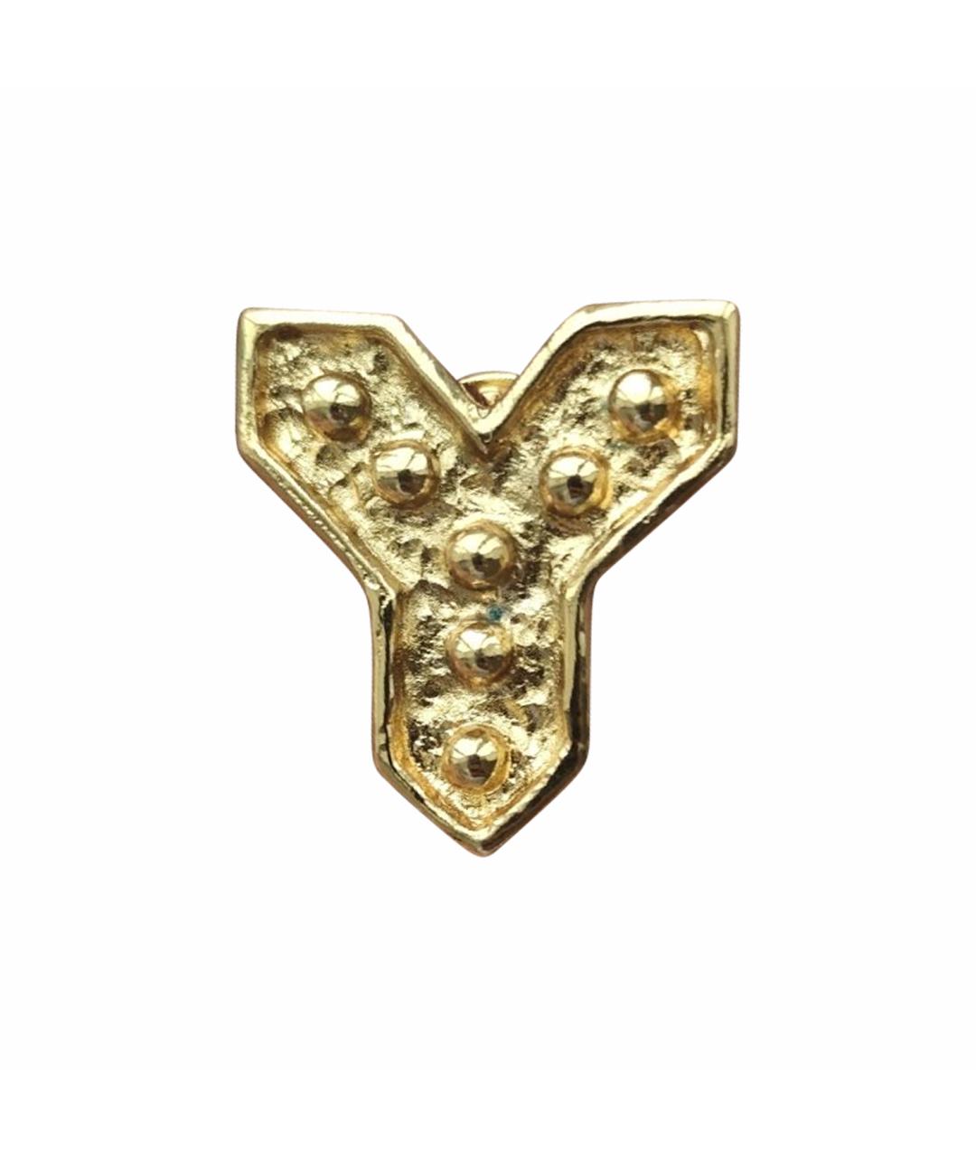 SAINT LAURENT Золотая позолоченная булавка / брошь, фото 1