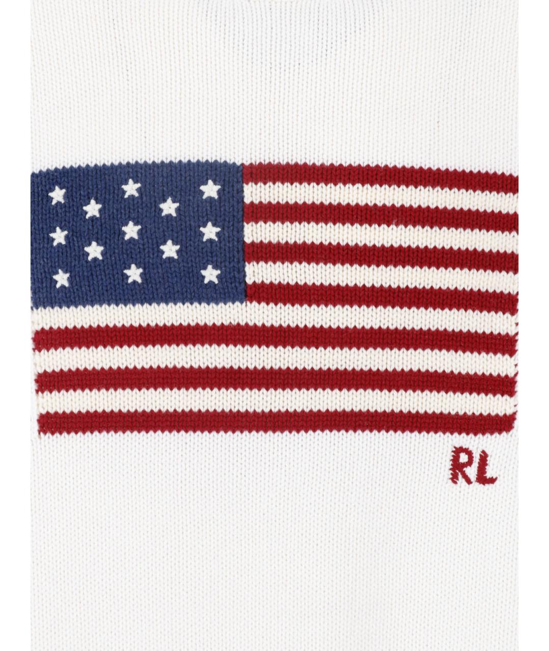 POLO RALPH LAUREN Белый хлопковый джемпер / свитер, фото 3
