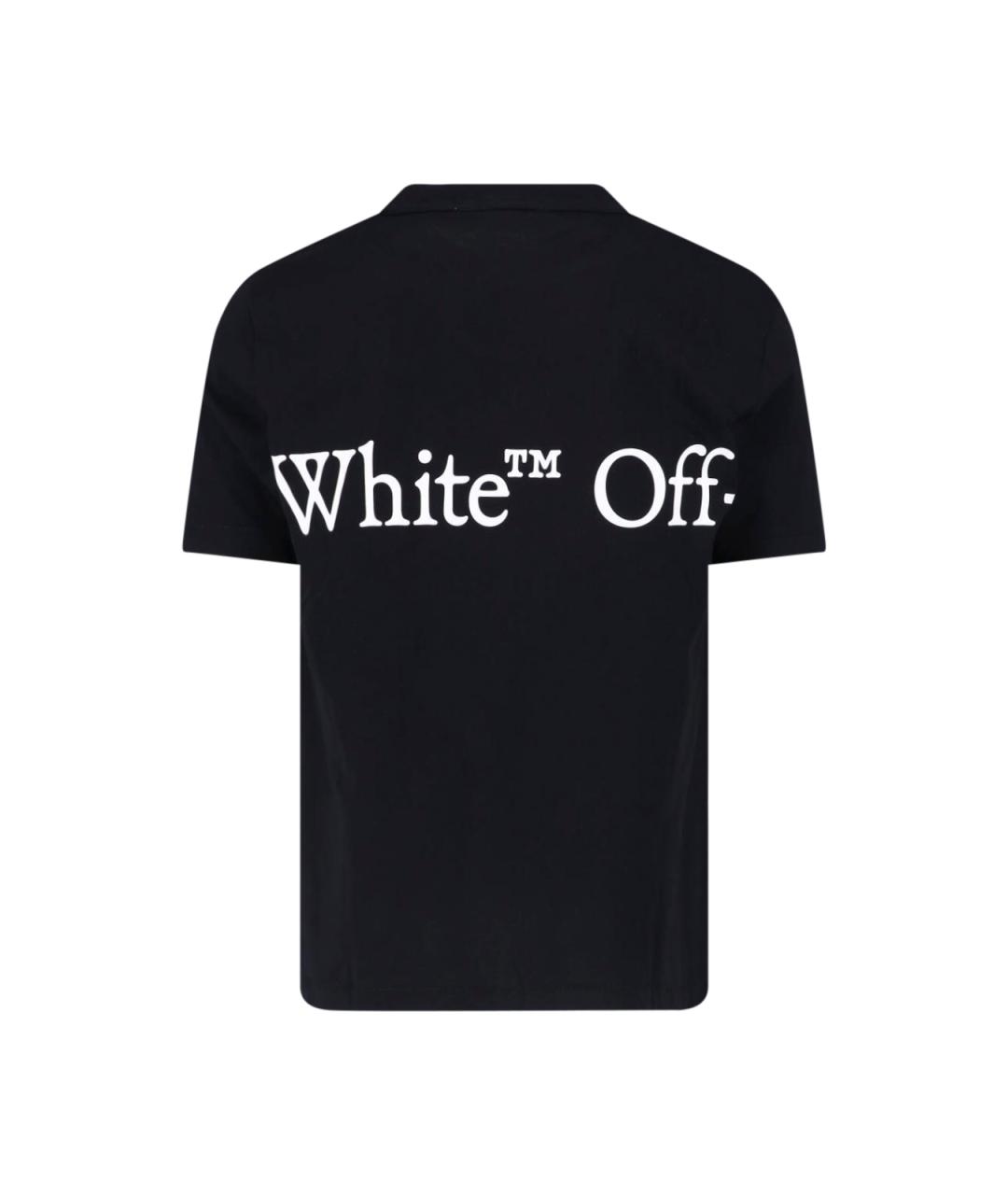OFF-WHITE Черная хлопковая футболка, фото 2