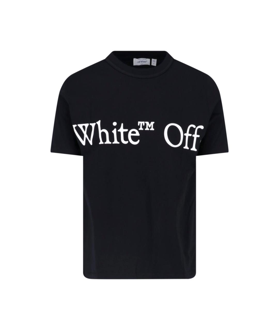 OFF-WHITE Черная хлопковая футболка, фото 1