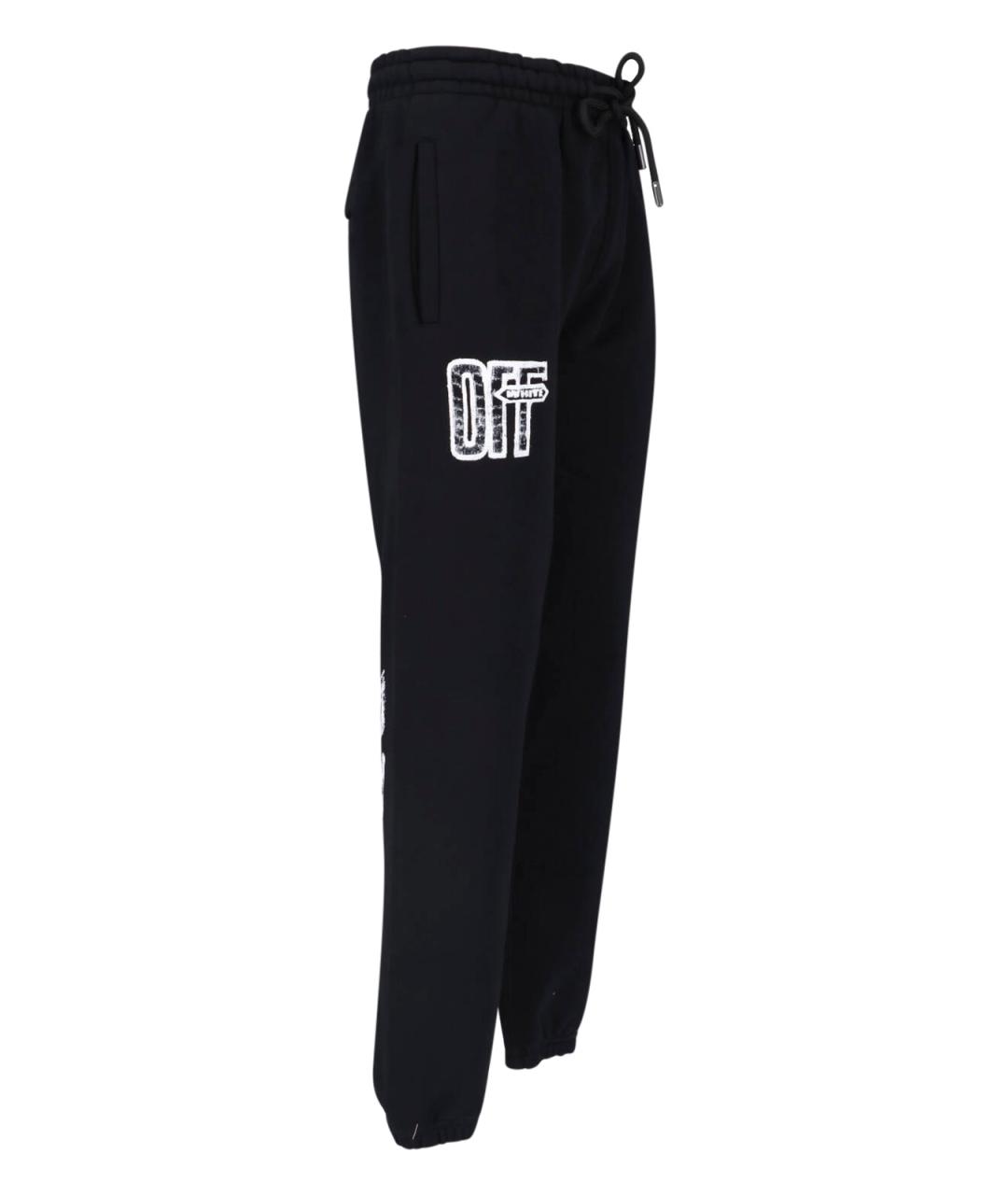 OFF-WHITE Черные хлопковые повседневные брюки, фото 3