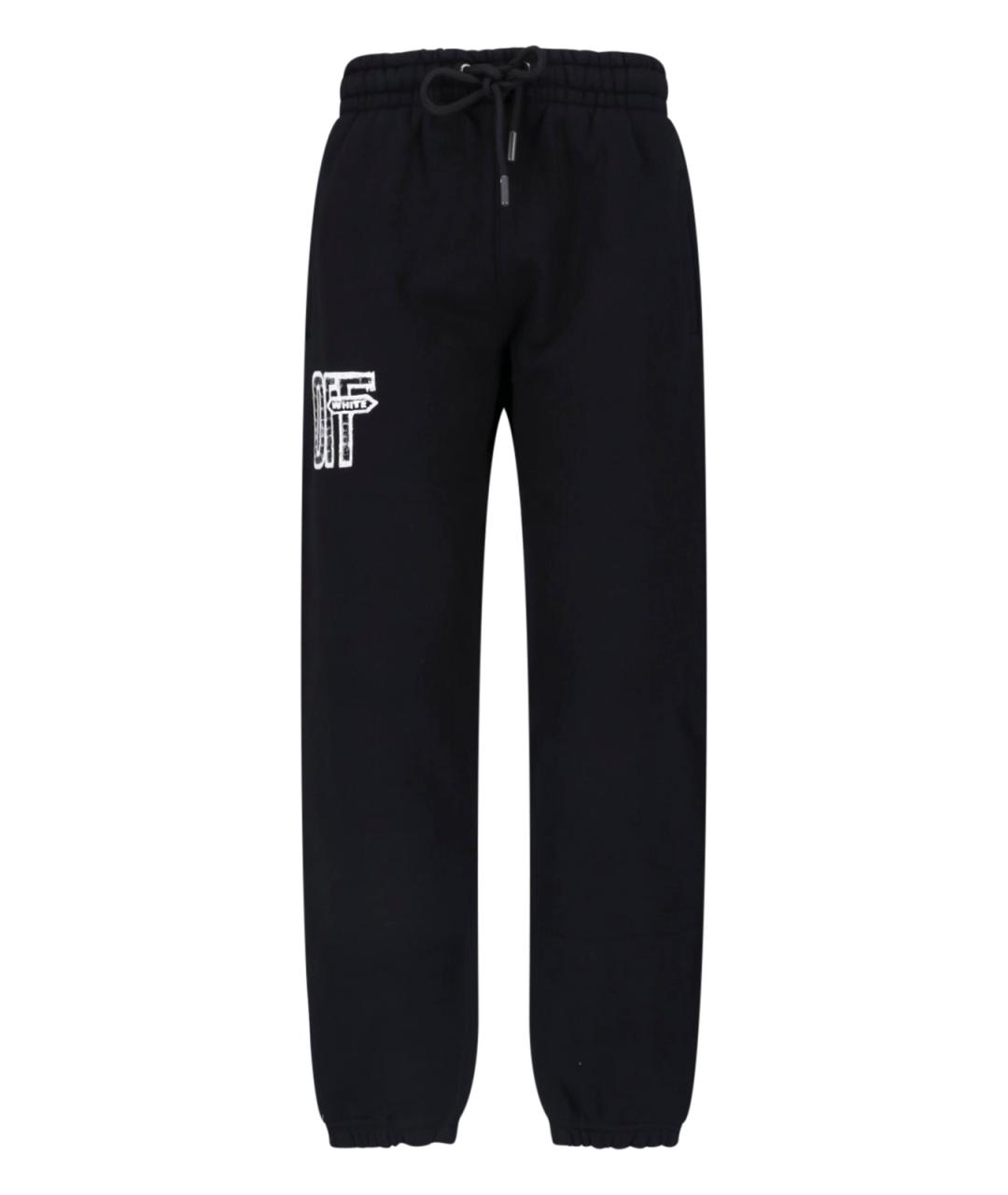 OFF-WHITE Черные хлопковые повседневные брюки, фото 1