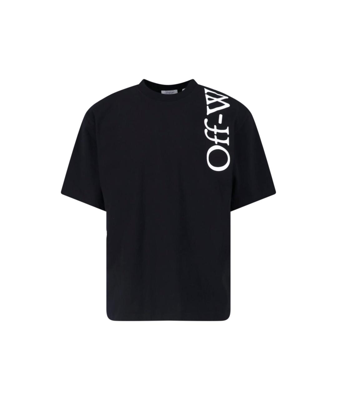 OFF-WHITE Черная хлопковая футболка, фото 1