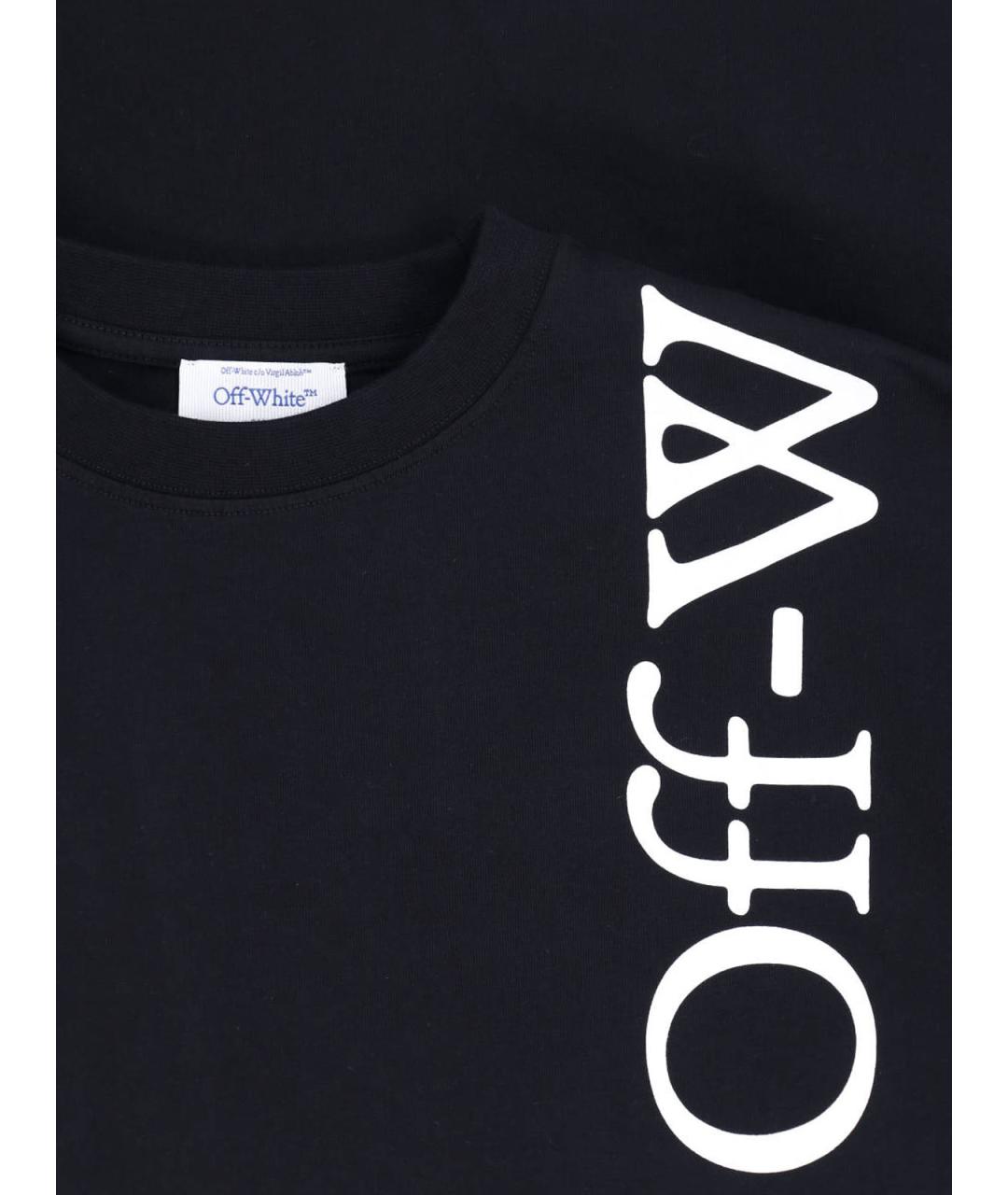 OFF-WHITE Черная хлопковая футболка, фото 3