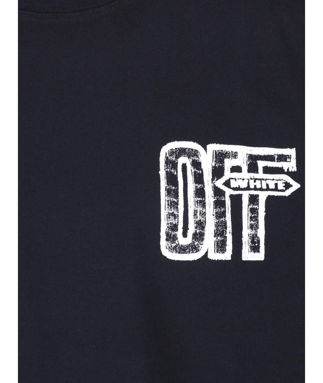 OFF-WHITE Черная хлопковая футболка, фото 3