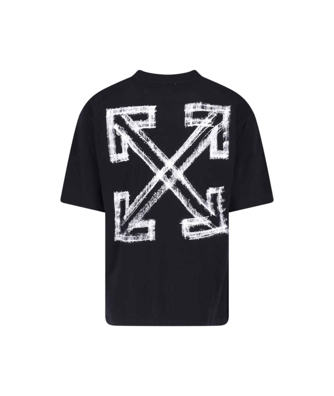 OFF-WHITE Черная хлопковая футболка, фото 2