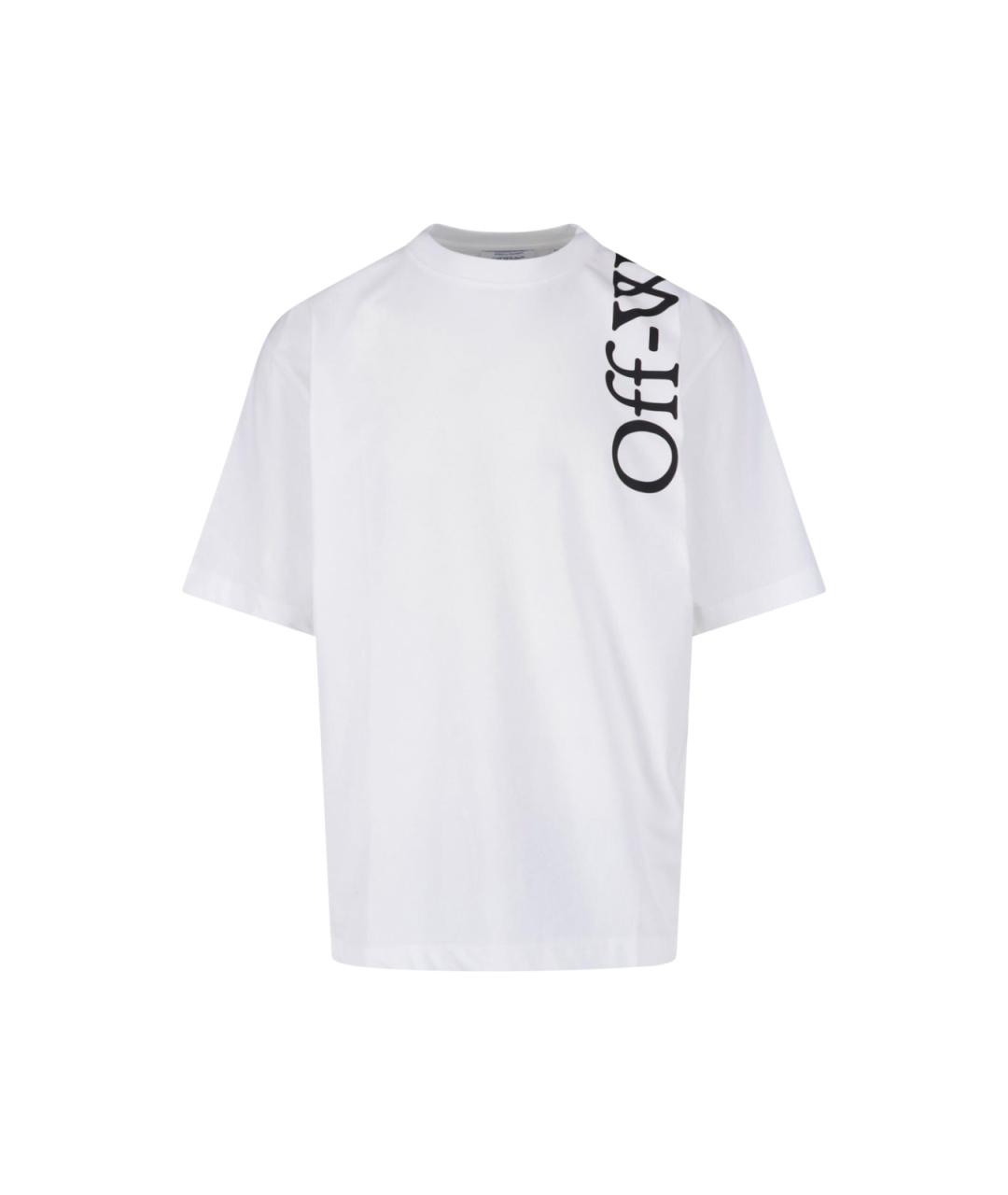 OFF-WHITE Белая хлопковая футболка, фото 1