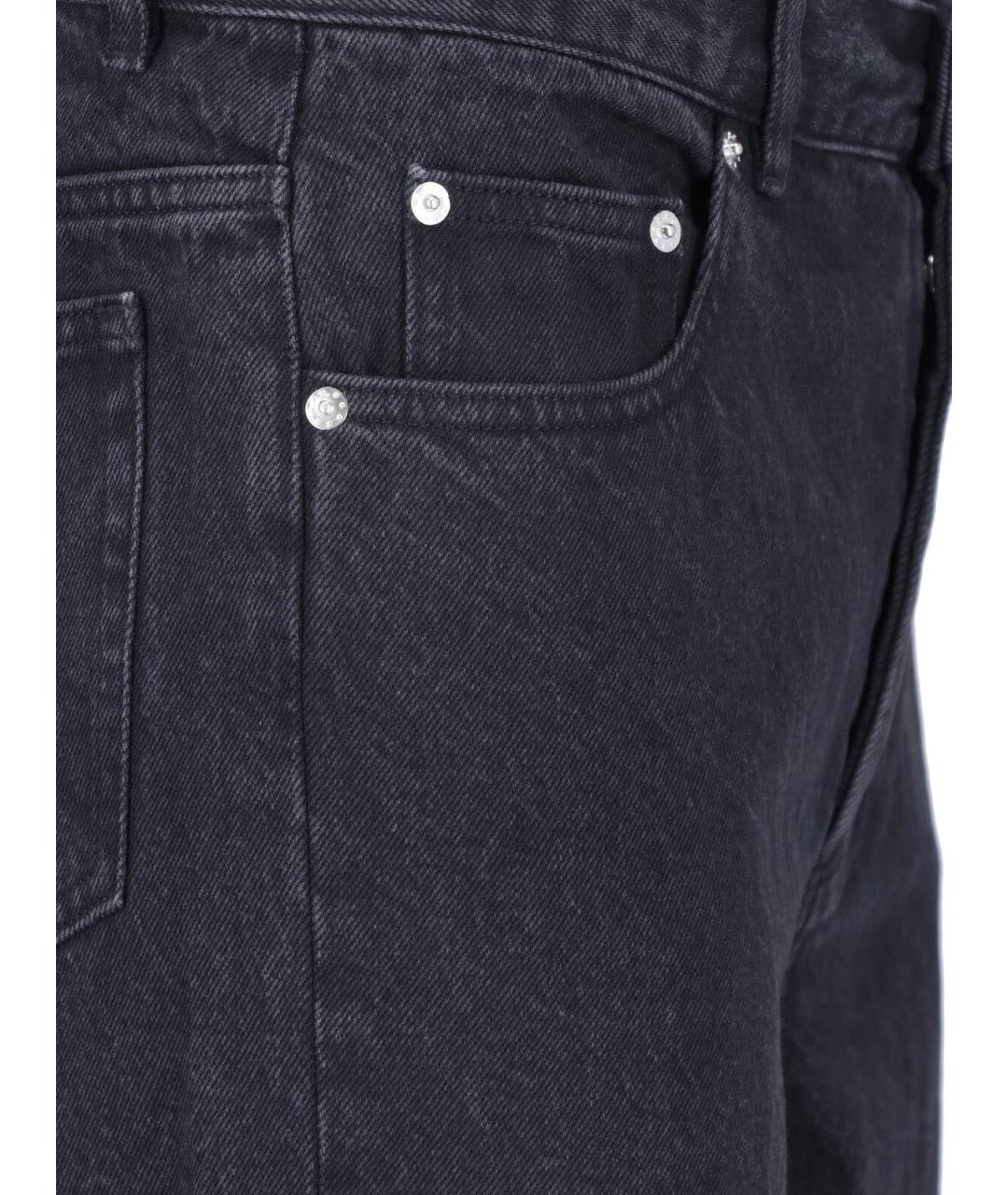 A.P.C. Черные хлопковые прямые джинсы, фото 4