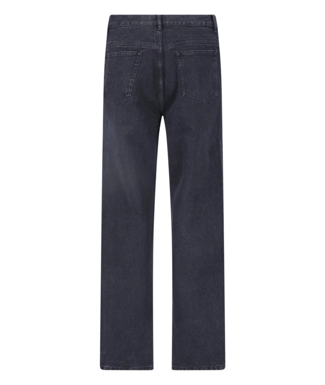 A.P.C. Черные хлопковые прямые джинсы, фото 2