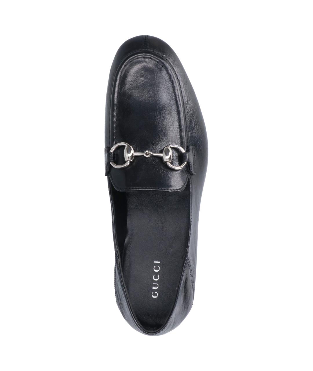 GUCCI Черные кожаные лоферы, фото 5