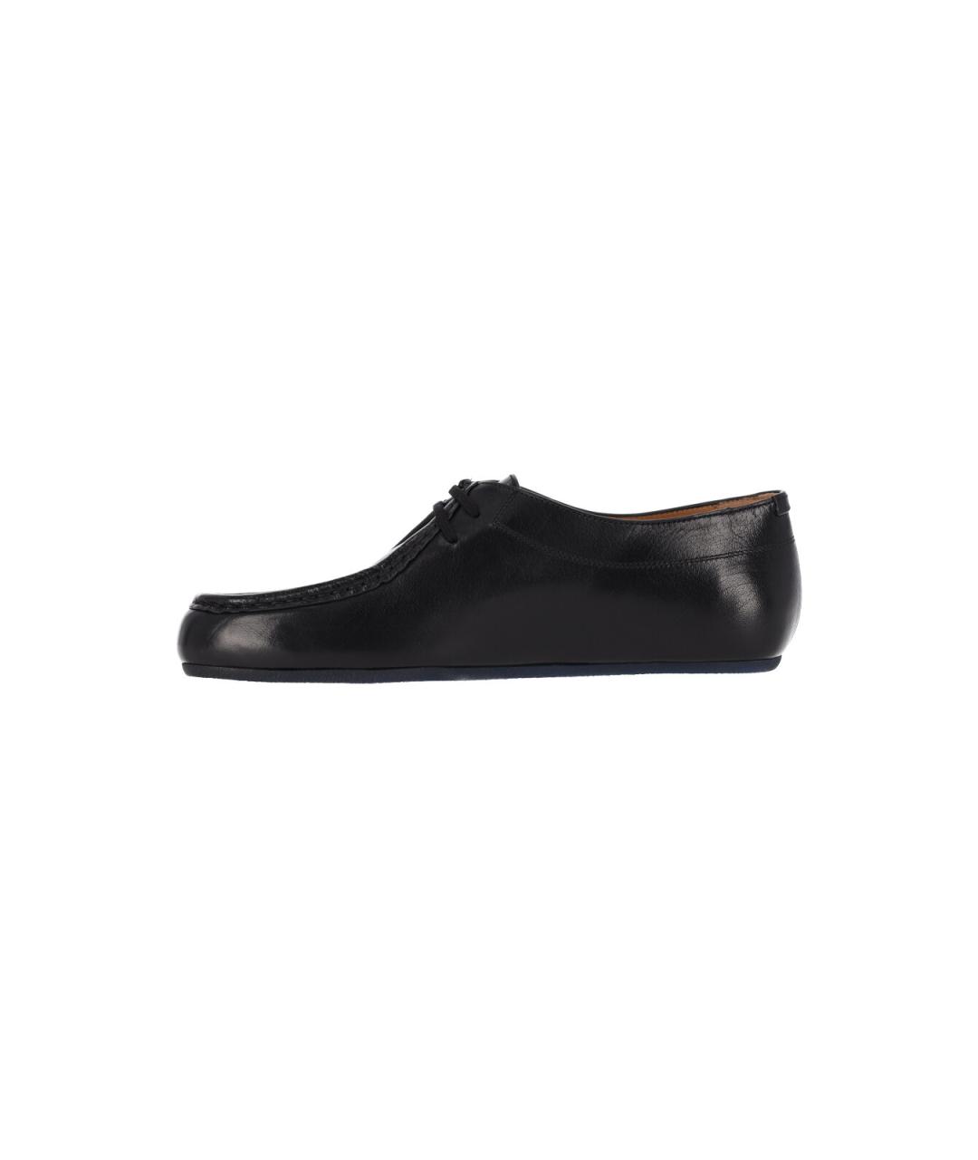 JIL SANDER Черные кожаные мокасины, фото 3