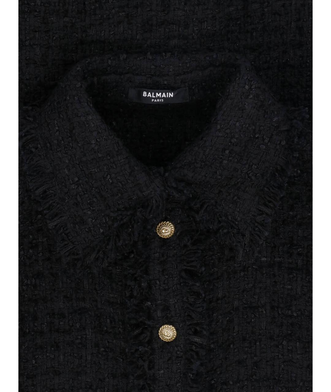 BALMAIN Черная хлопковая рубашка, фото 3