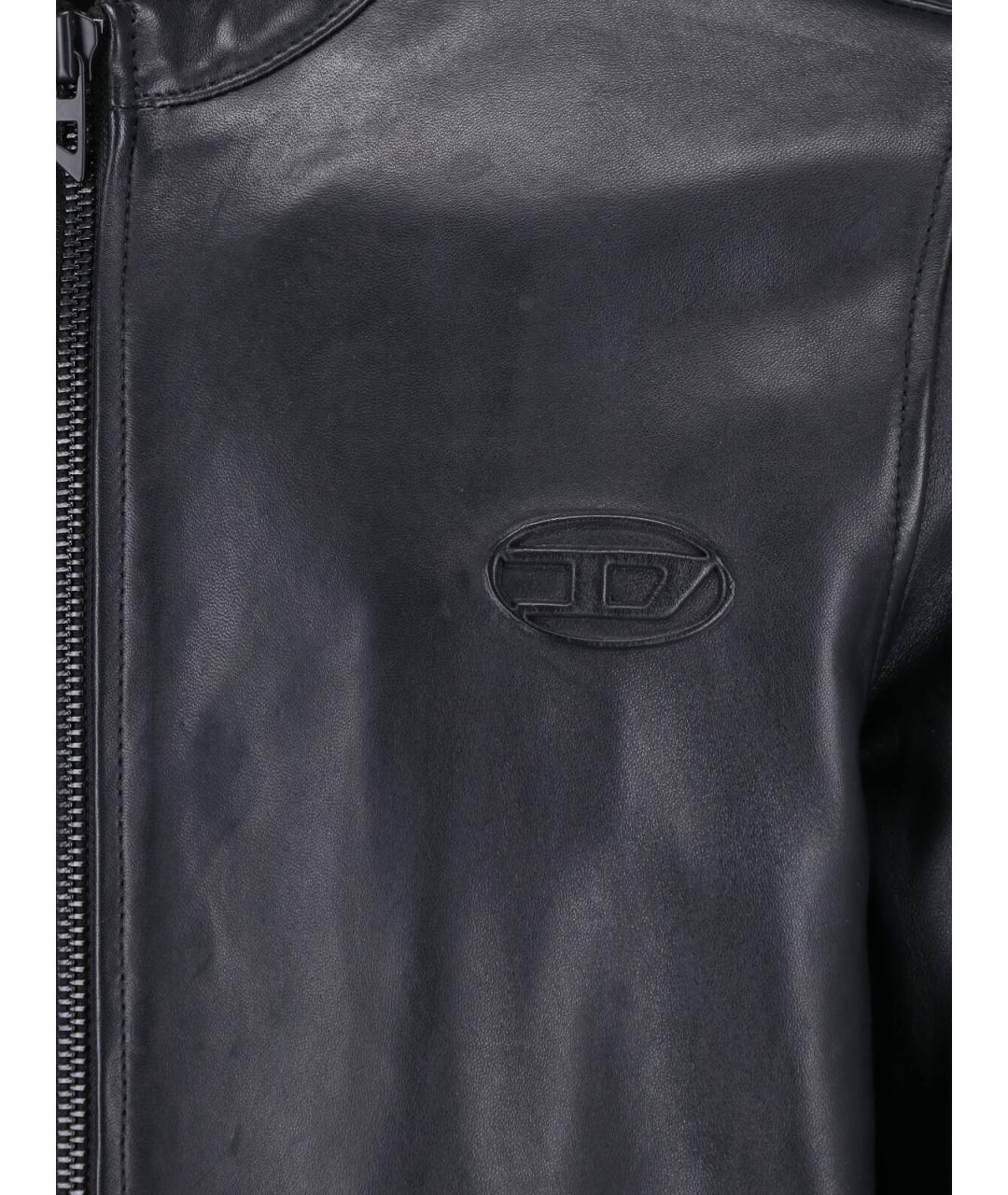 DIESEL Черная кожаная куртка, фото 4