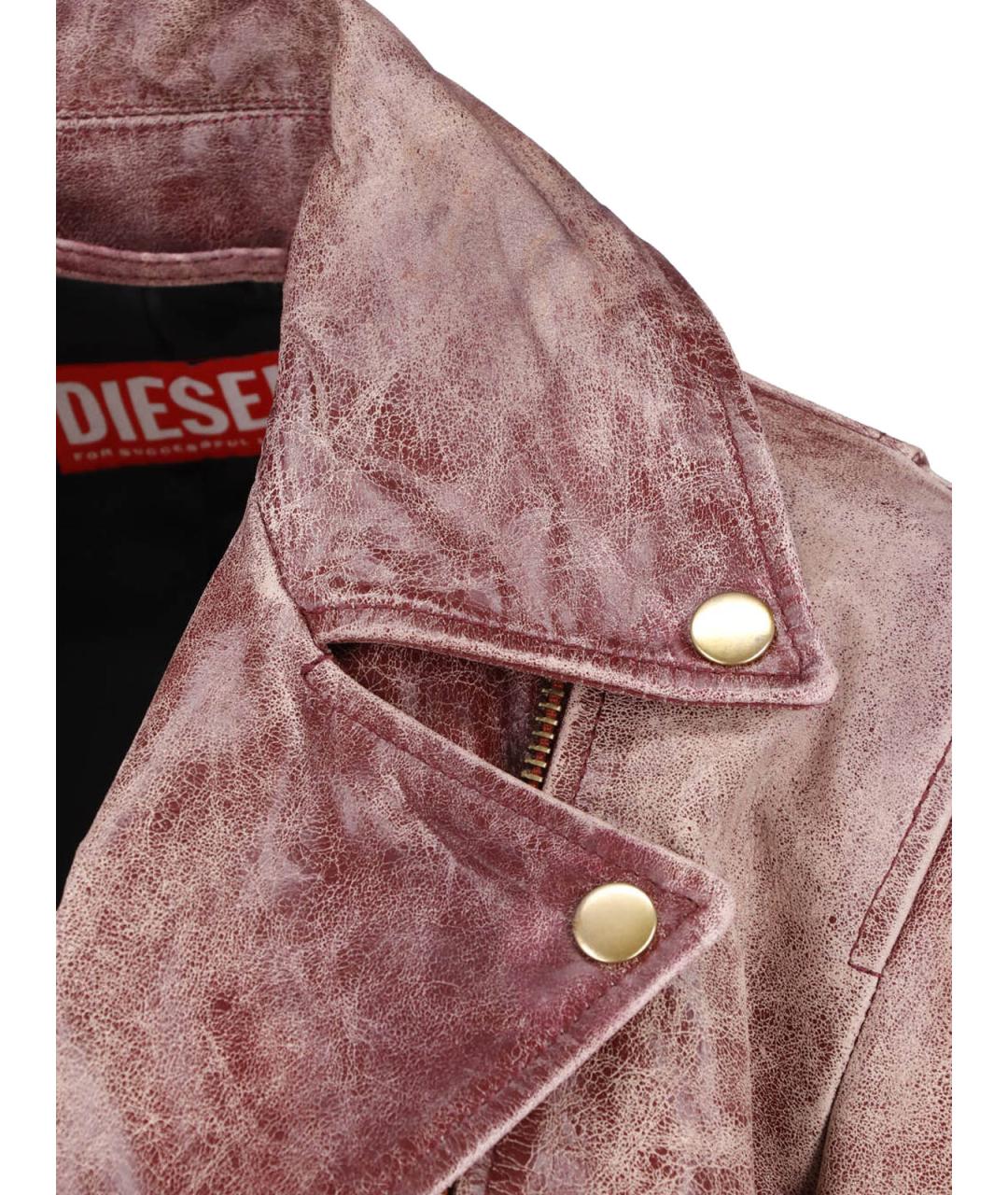 DIESEL Коричневая кожаная куртка, фото 5