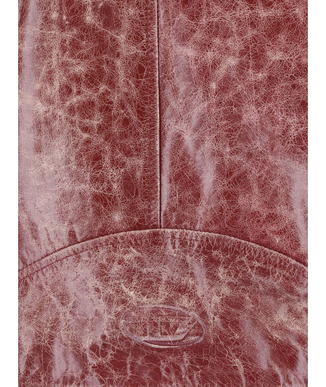 DIESEL Коричневая кожаная куртка, фото 3