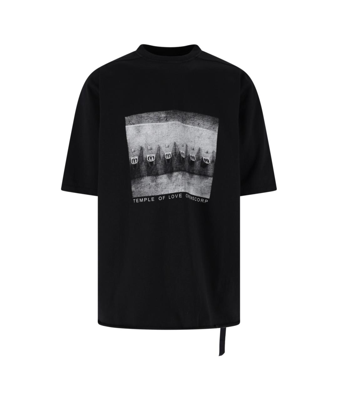 RICK OWENS DRKSHDW Черная хлопковая футболка, фото 1